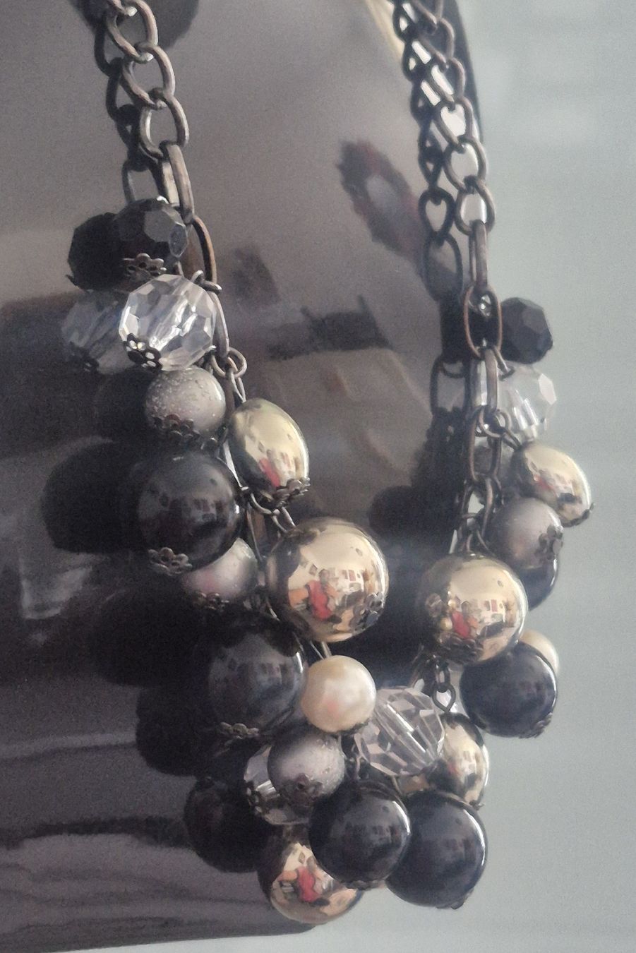 Catenine: Collana con perle nere, dorate e trasparenti – Usato da Giubiasco venduto da Stefaniav 3
