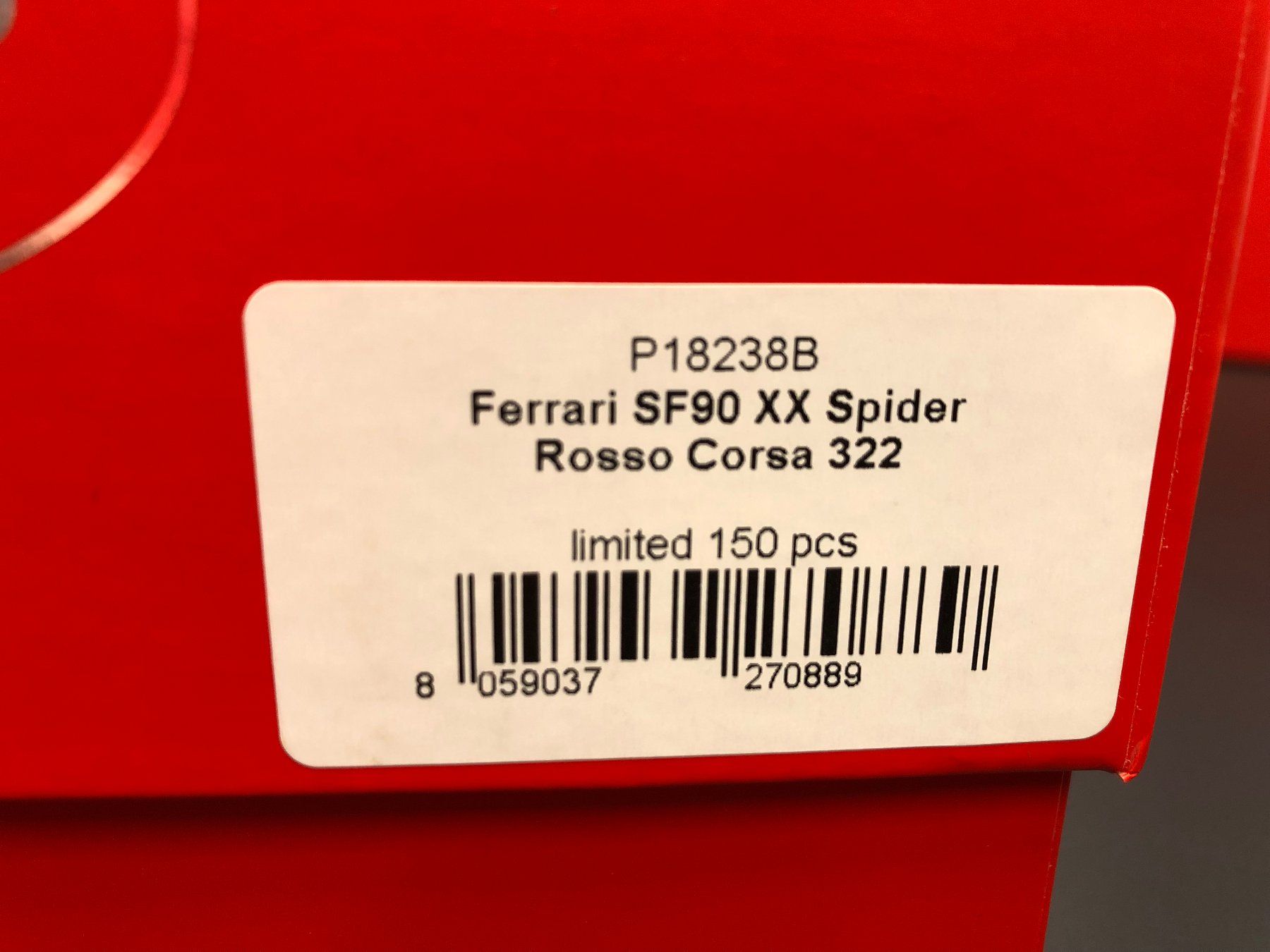BBR Models Modellini d'auto: Ferrari SF90 XX Stradale BBR 1:18 – Nuovo e nell'imballaggio originale da Wetzikon ZH venduto da mcf18 9