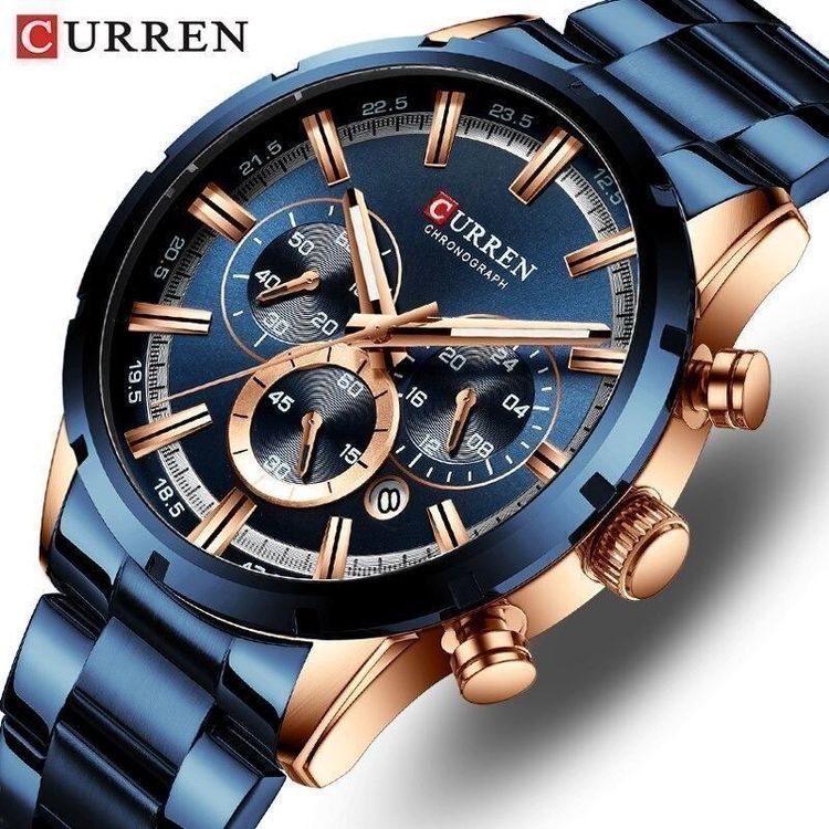 Herren Quarzuhr Chronograph mit Datum 1