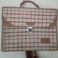 Sacoche Vintage en Tissu Tressé et Cuir Madagascar, Look Rét