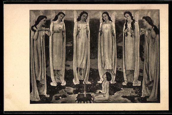 Cartoline postali: Künstler Ferdinand Hodler: Der Auserw – Usato da Berlin venduto da bartko-reher