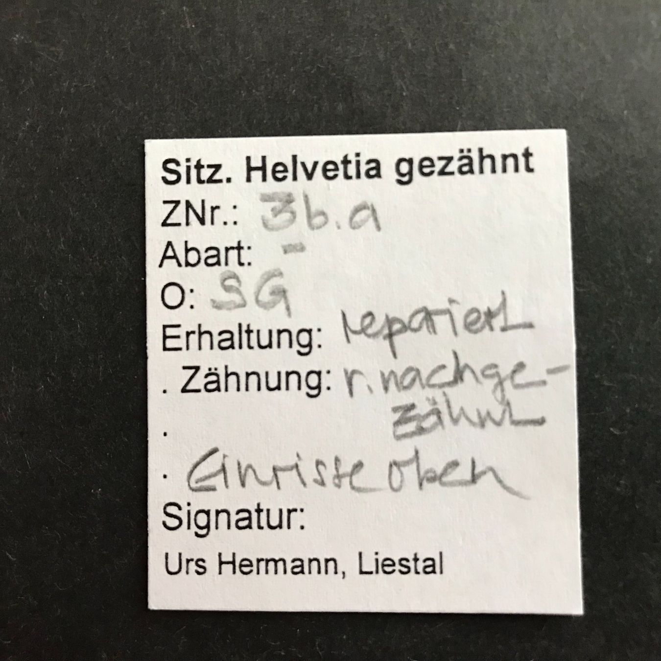 Alle Briefmarken: 36a, goldbronze, 1862, repariert – Gebraucht aus Uitikon Waldegg von Gooddeal05 2