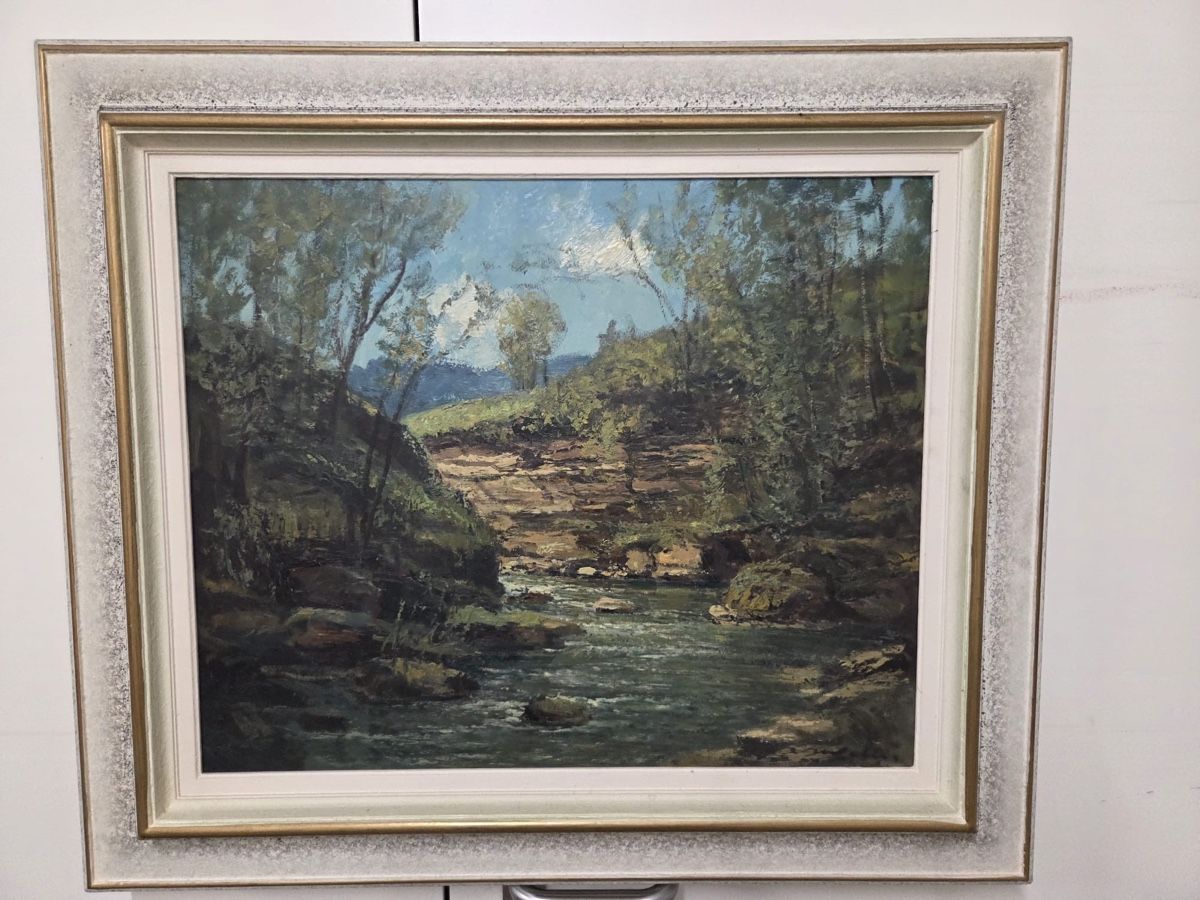Tableaux: Ölgemälde Flusslandschaft mit Signatur  – D'occasion à Dietikon par brocki-eyra 3