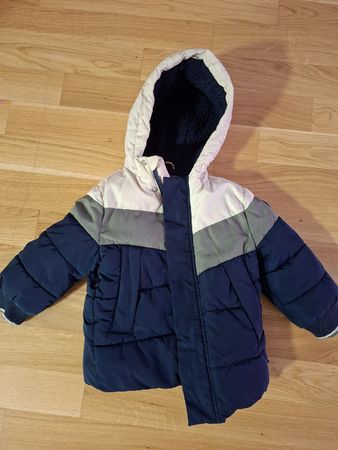 Winterjacke Kinder mehrfarbig mit Kapuze guter Zustand