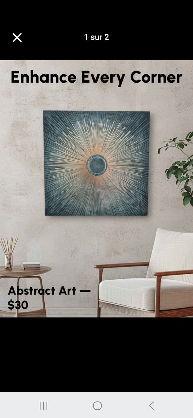 Tutte le decorazioni: Tableau art abstrait déco murale – Nuovo (secondo la descrizione) da Murten venduto da rnp_bt79