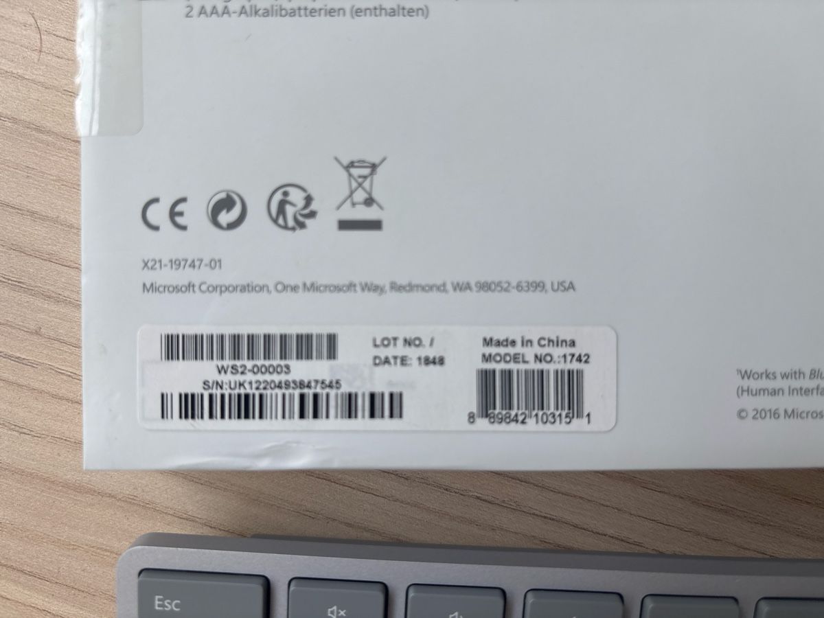 Microsoft Tastaturen: Microsoft Surface Clavier QWERT NEUF – Neu (gemäss Beschreibung) aus Gland von moh_6gtx 2