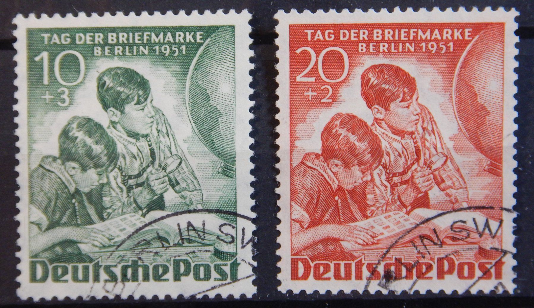Alle Briefmarken: Berlin Kat. 80-81 gest. 1951 Kat. 85 Euro – Gebraucht aus Zürich von Muehlekauf