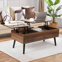 Couchtisch Höhenverstellbar Ausziehbar Walnuss 100cm