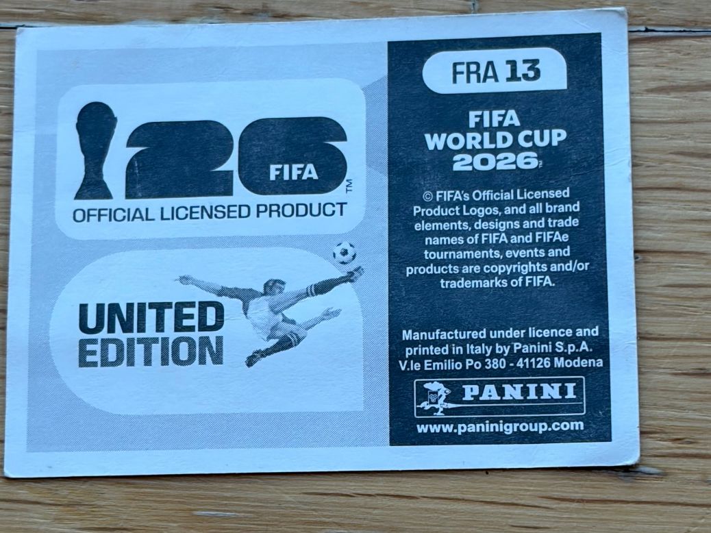 Panini Cartes à collectionner: Panini FRA 13 – Neuf (Voir description) à Zürich par bel5 1