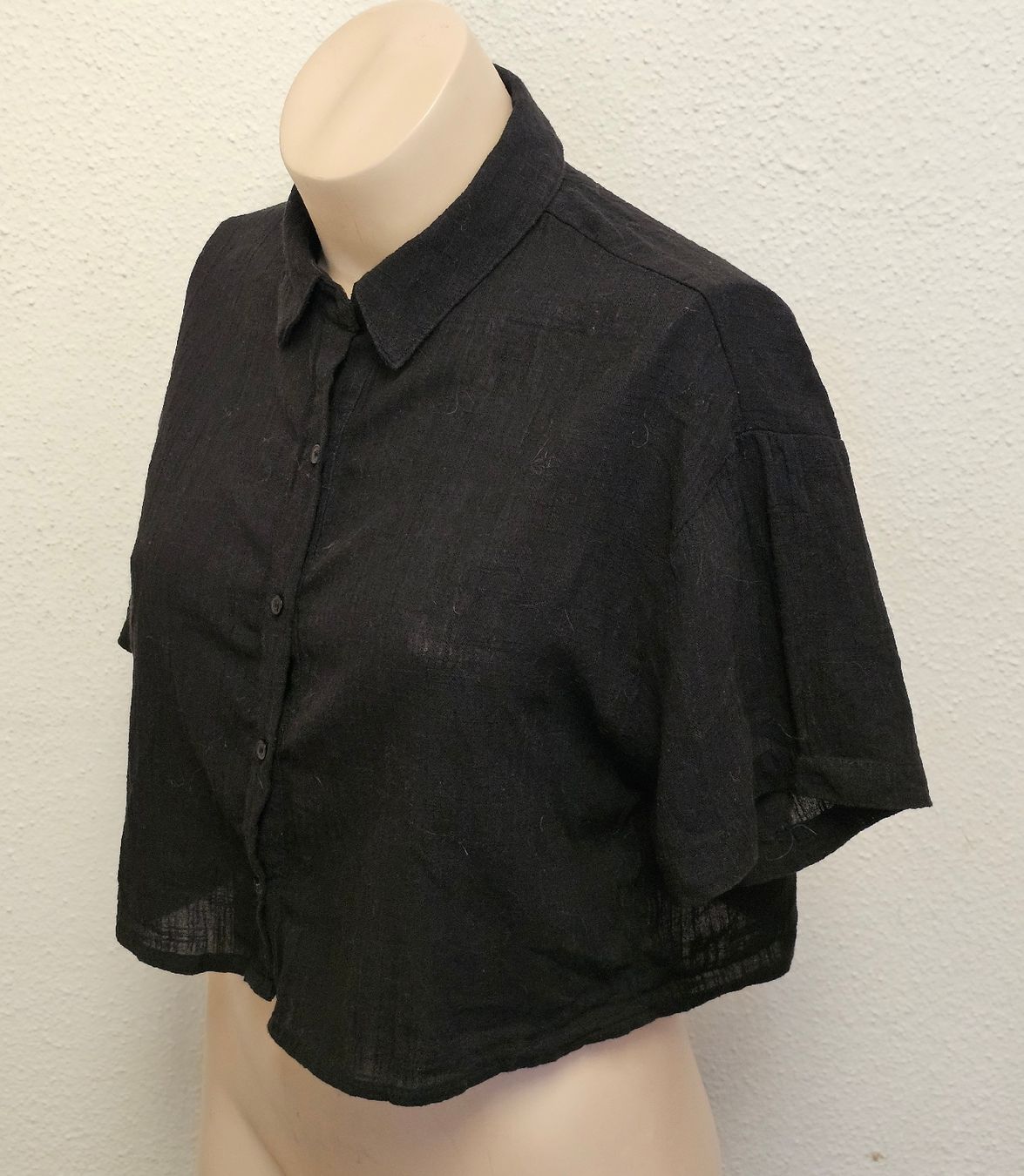 Pull&Bear Chemisiers: PULL&BEAR Damen Bluse Schwarz 100% Baumwolle Gr. S – D'occasion à Urdorf par ole_mrp9 1