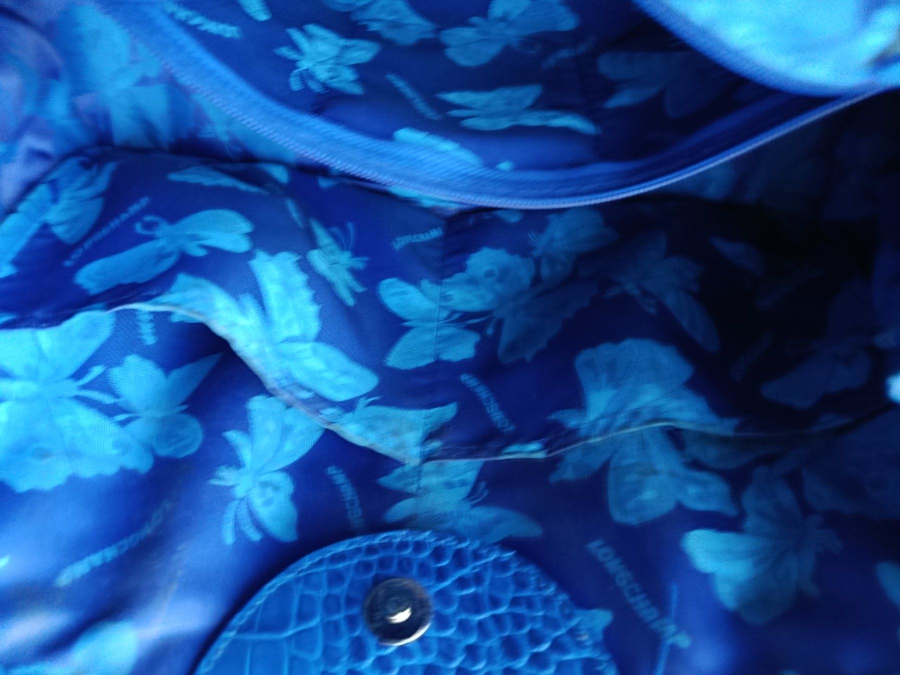 Longchamp Borse da donna: Longchamp Roseau Croco blau – Usato da Küsnacht ZH venduto da turtlehouse 6