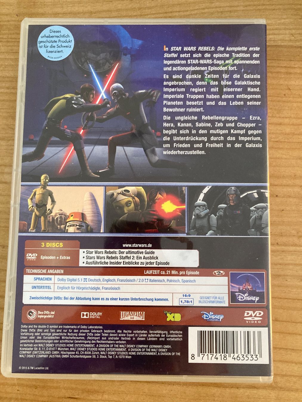 Tutti i DVDs: Dvd: Star Wars Rebels. Komplette 1. Staffel – Usato da Basel venduto da AufeinenBlick 1