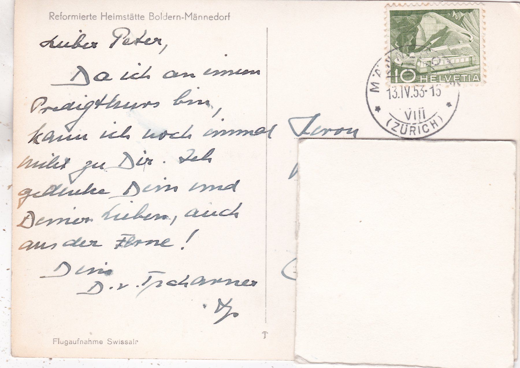 Cartoline postali: Reformierte Heimstätte Boldern Männedorf 1953 – Usato da Herisau venduto da Lisegrat2008 1