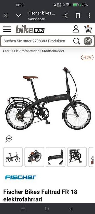 Biciclette: Fischer elektro Fahrrad klappbar – Usato da Fällanden venduto da gevenessy 3