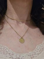 Collier doré à l’or fin 18k lou.yetu