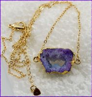 ♛ Achat Druzy Anhänger mit Kette