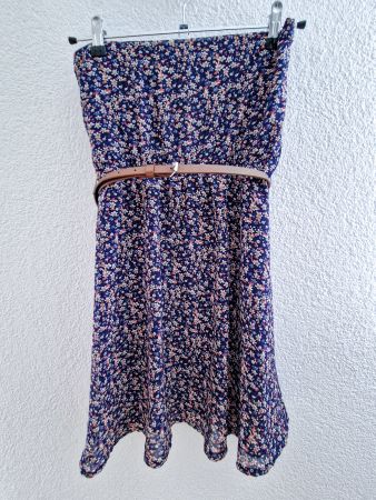 Kleid geblühmt mit Gürtel, Rock, dress, Sommerkleid