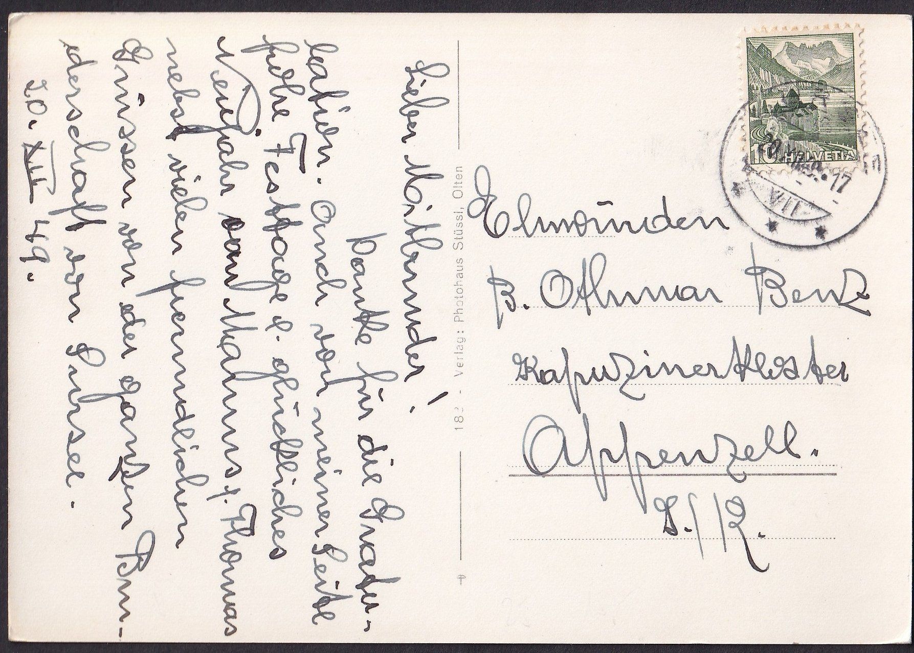 Cartes postales: Olten Kapuzinerkloster – D'occasion à Olten par clotaldi 1