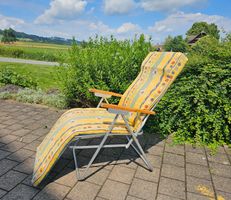 1970 Outdoor Liegestuhl, Gartenliege Gartenstuhl verstellbar