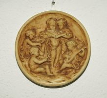 dekoratives Nostalgie Gipsrelief