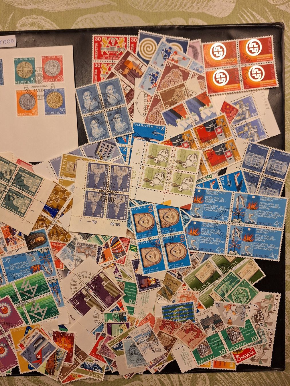 Tutti i francobolli: CH- ca. 1000 und 4 Briefe dazu (CH12) – Usato da Genolier venduto da Antoine30 2