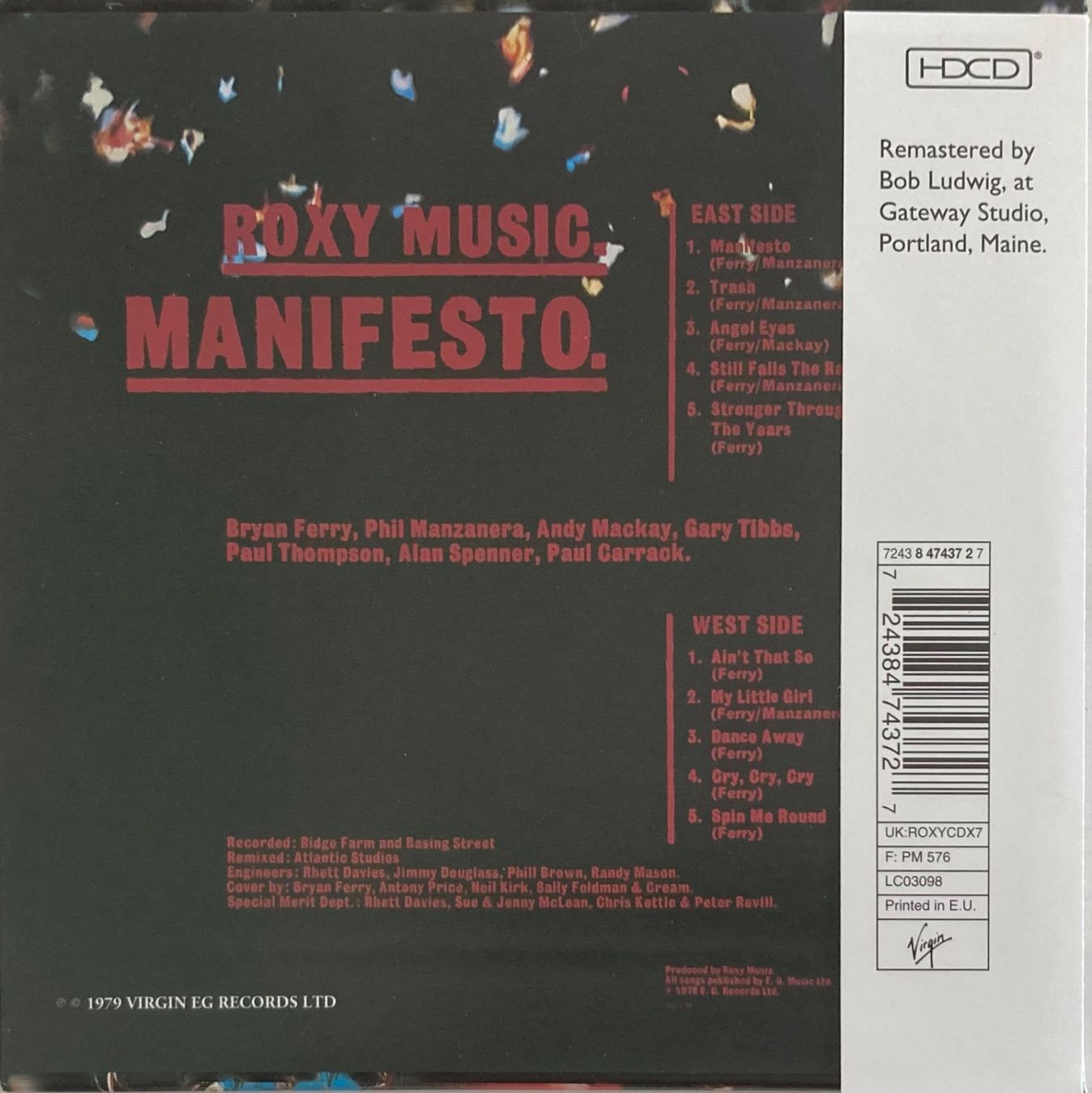 CDs: ROXY MUSIC - MANIFESTO – Gebraucht aus Poliez-Pittet von Newtown-Records 1