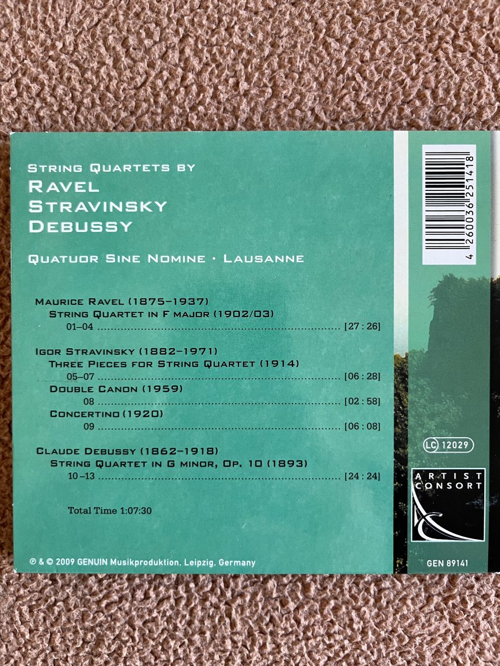 CD: RAVEL, STRAVINSKY, DEBUSSY - STRING QUARTETS - SINE NOMINE – Usato da Lausanne venduto da sbar224 1