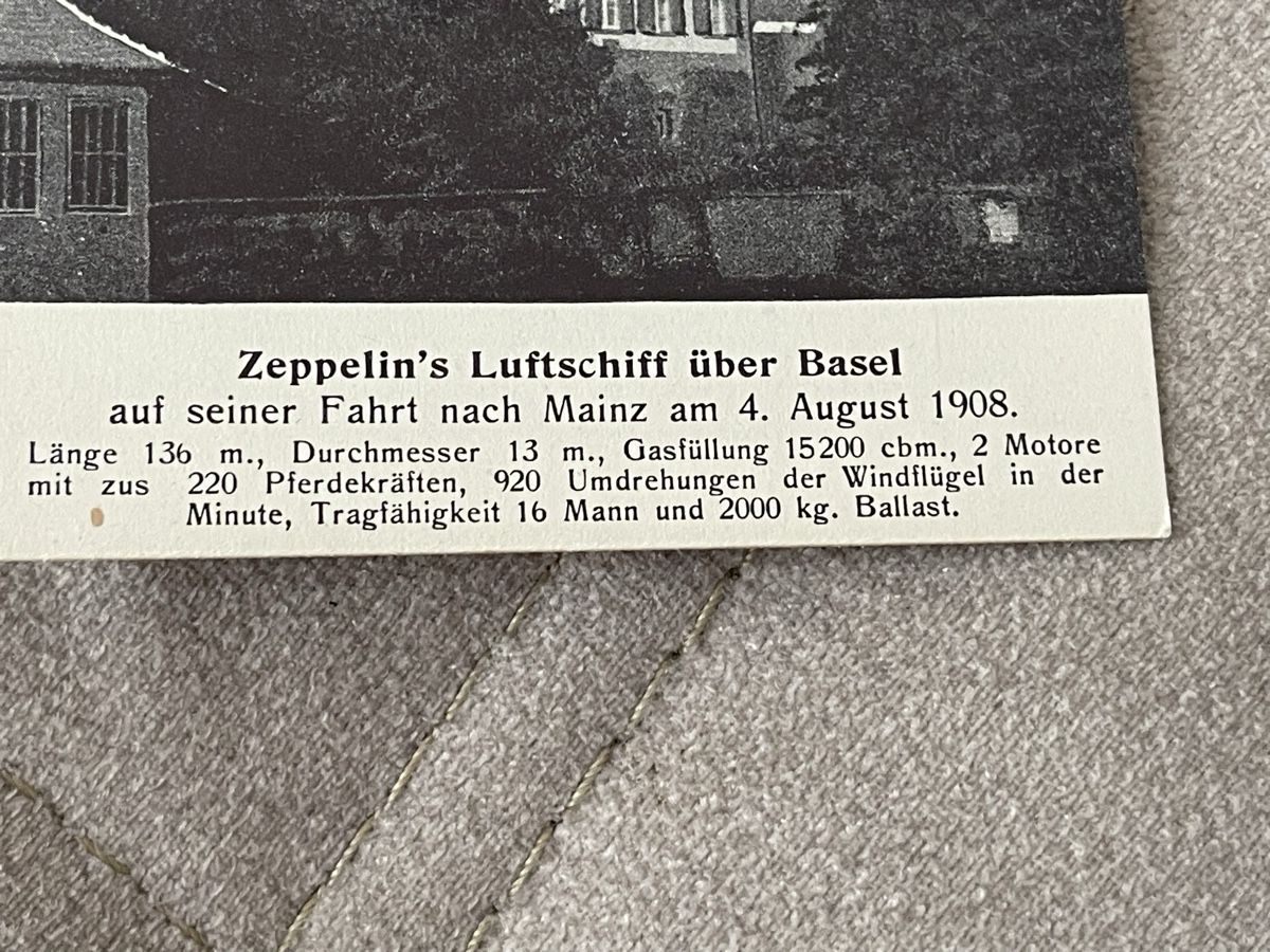 Cartoline postali: Zeppelins‘s Lustschiff über Basel 1908 – Usato da Elsau venduto da isidobrany09 1