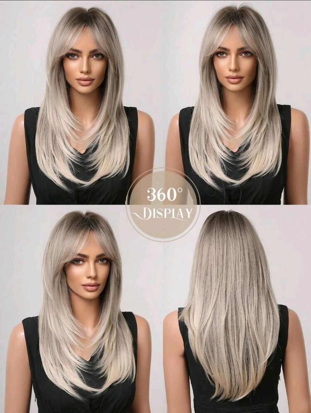 Parrucche:  lange gerade Platinblond Perücke – Nuovo e nell'imballaggio originale da Oftringen venduto da sweden03 3