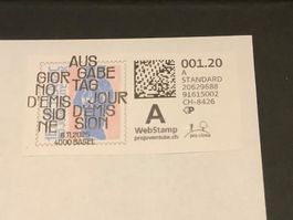 PRO JUVENTUTE FDC  Webstamp mit Zuschlag !!!
