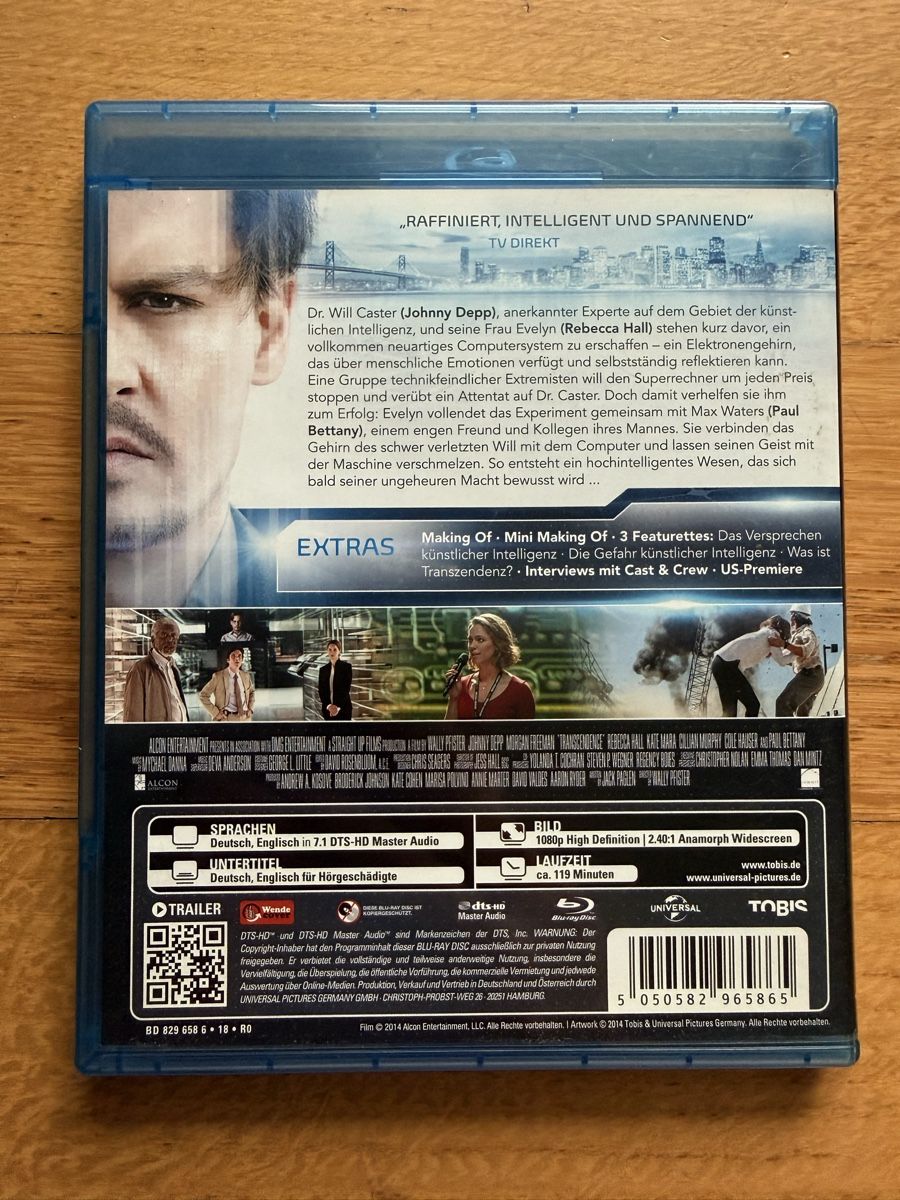 Alle DVDs: Transcendence (2014) Blu-ray Johnny Depp – Gebraucht aus Kölliken von nerdorado 1