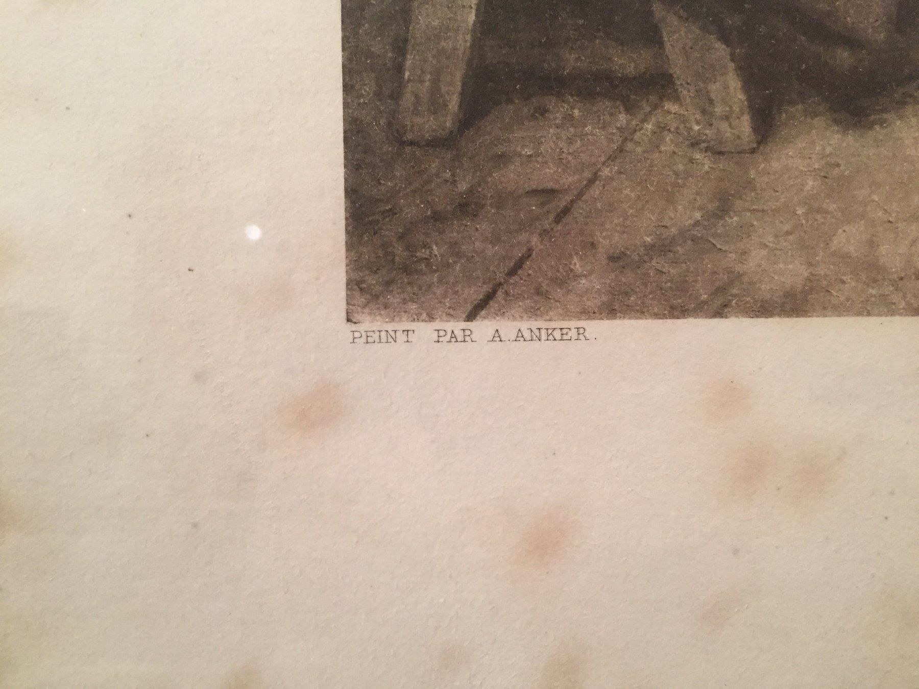 Grafica & Litografie: Albert Anker, "Eine Schule nach der...." – Usato da Einsiedeln venduto da artgallery59 4
