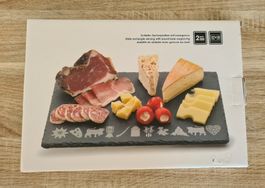 2 assiettes NEUVES en ardoise avec gravure au laser