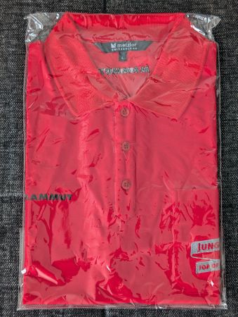 Mammut Poloshirt Gr. L Rot - Top Zustand, T-Shirt mit V NEU!