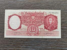 Argentinien 10 Pesos ND54-63 !!!!!!