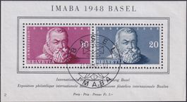 1948, W31 (IMABA BASEL, Nr.2) mit Ersttagsstempel, Kat: 90.-