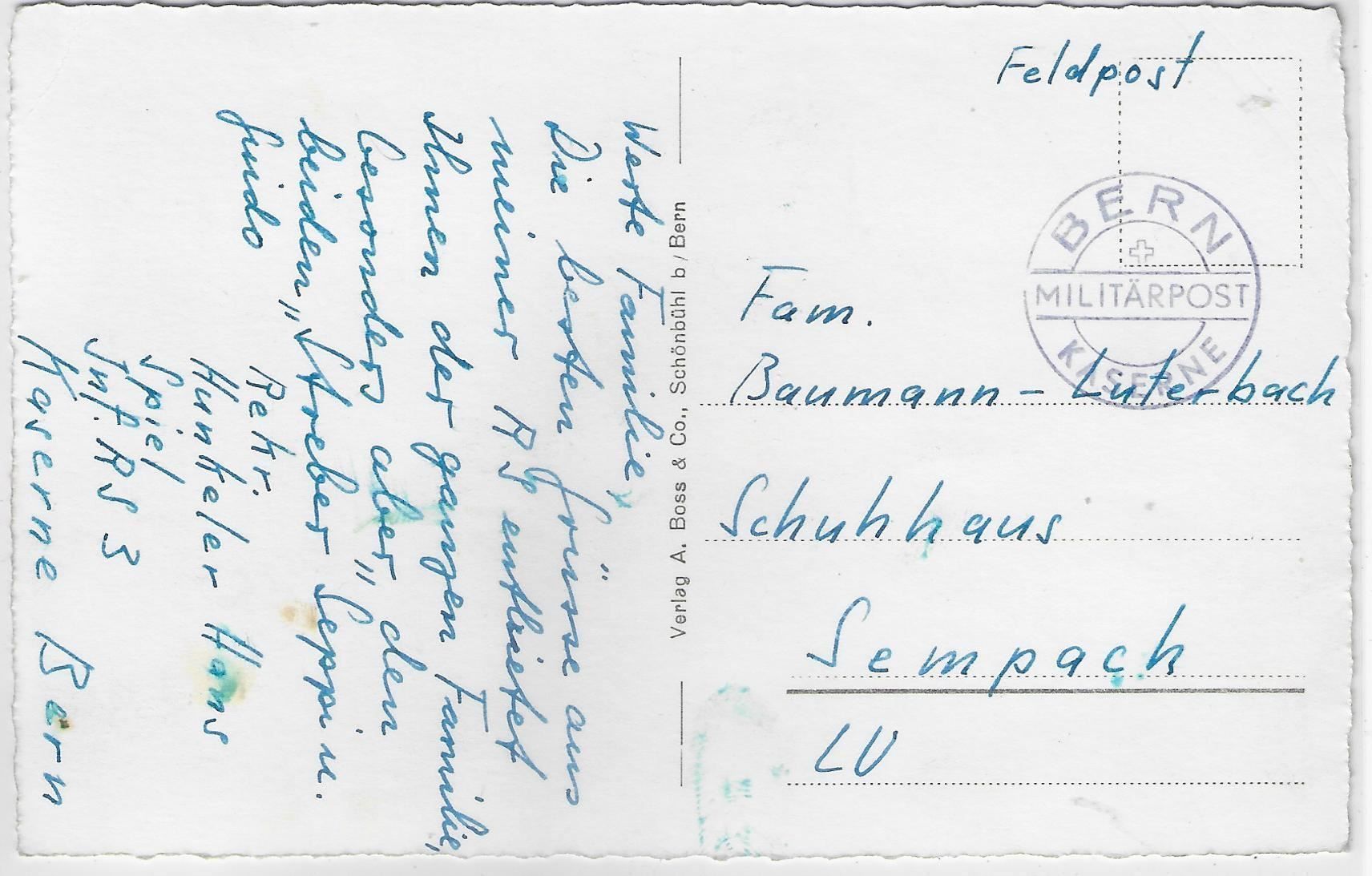 Cartes postales: Bern - Kaserne - Berne - La Caserne – Antique à Ettingen par Kartenplanet 1