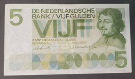 5 GULDEN / NIEDERLANDE 1966