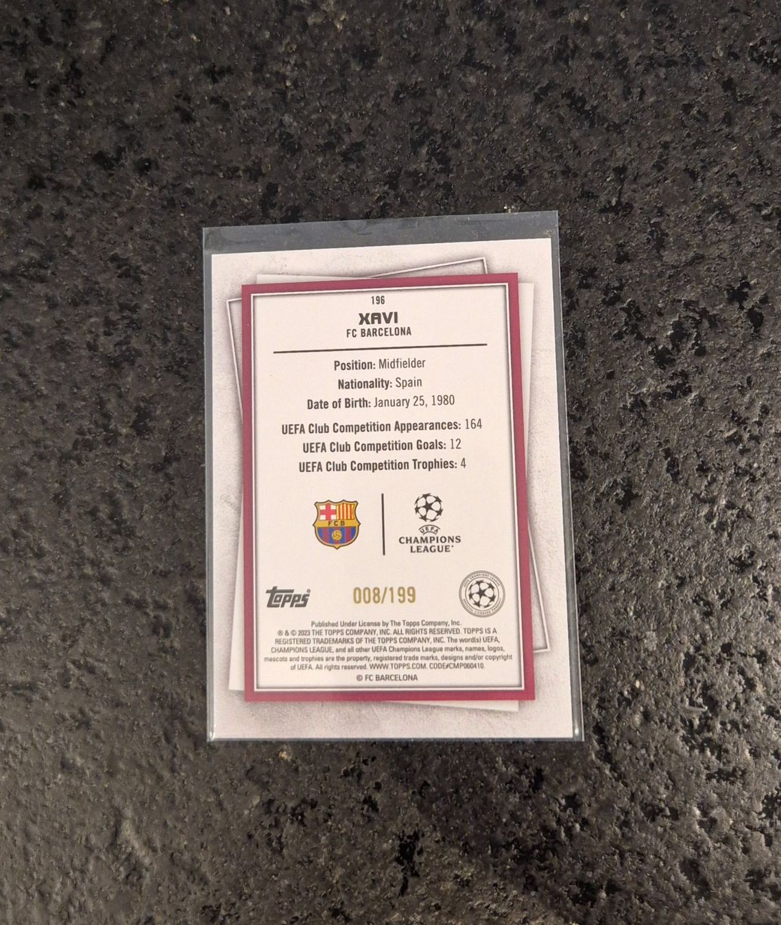 Topps Carte collezionabili: Xavi /199 - Barcelona - Topps – Nuovo (secondo la descrizione) da Burg AG venduto da Danoe 1