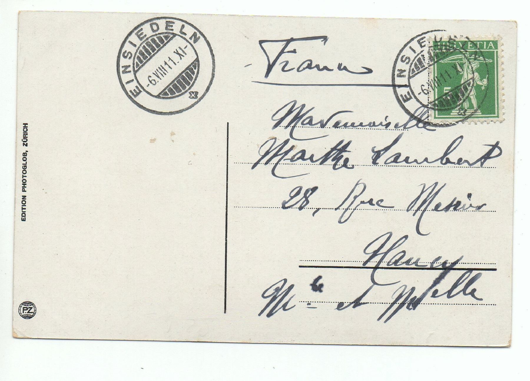 Cartoline postali: EINSIEDELN Nr. 5301 – Usato da Jona venduto da philajona 1