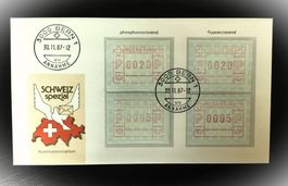 Sonderbrief mit phosphor./fluoreszierenden Automatenmarken