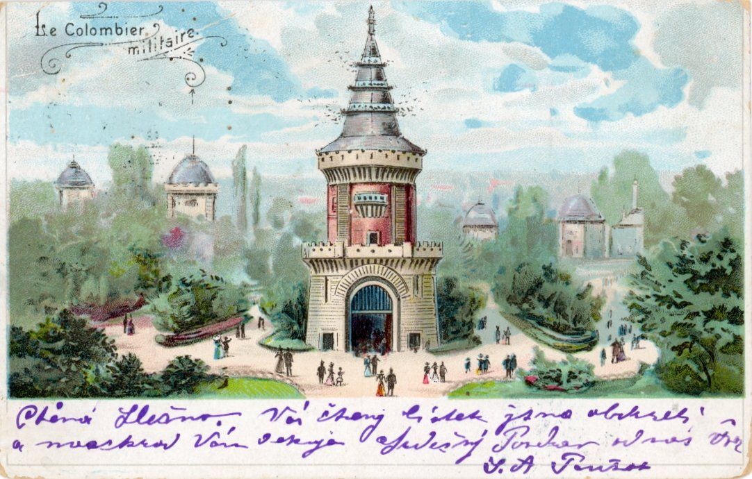 Ansichtskarten: Le Colombier  NE  militaire      en 1901 – Gebraucht aus Brig von Valcards54