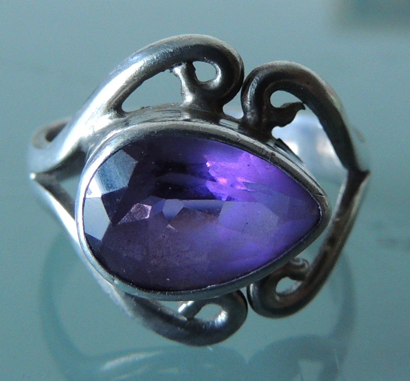 Anelli: Amethyst Silber 925 Fingerring Gr. 59 – Usato da Waldenburg venduto da schaller707 3