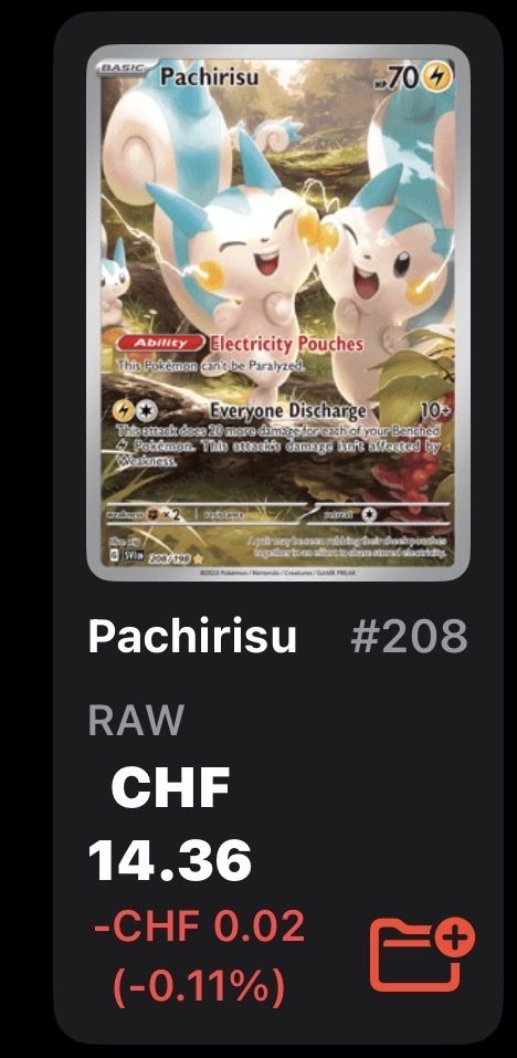 Pokémon Carte collezionabili: Pachirisu Ilustration Rare – Nuovo (secondo la descrizione) da Winterthur venduto da footballjersey 2