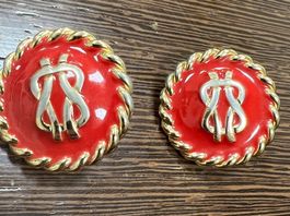 Helena Rubinstein Paris boucles d’oreilles vintage clips 80s
