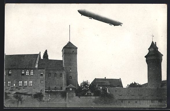 Bilder & Poster: Nürnberg, Zeppelin III über der Stadt  – Gebraucht aus Berlin von bartko-reher