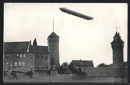 Nürnberg, Zeppelin III über der Stadt 