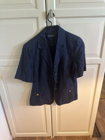 Luisa Spagnoli Leinen Blazer, Gr. IT 48, dunkelblau, Sommer!