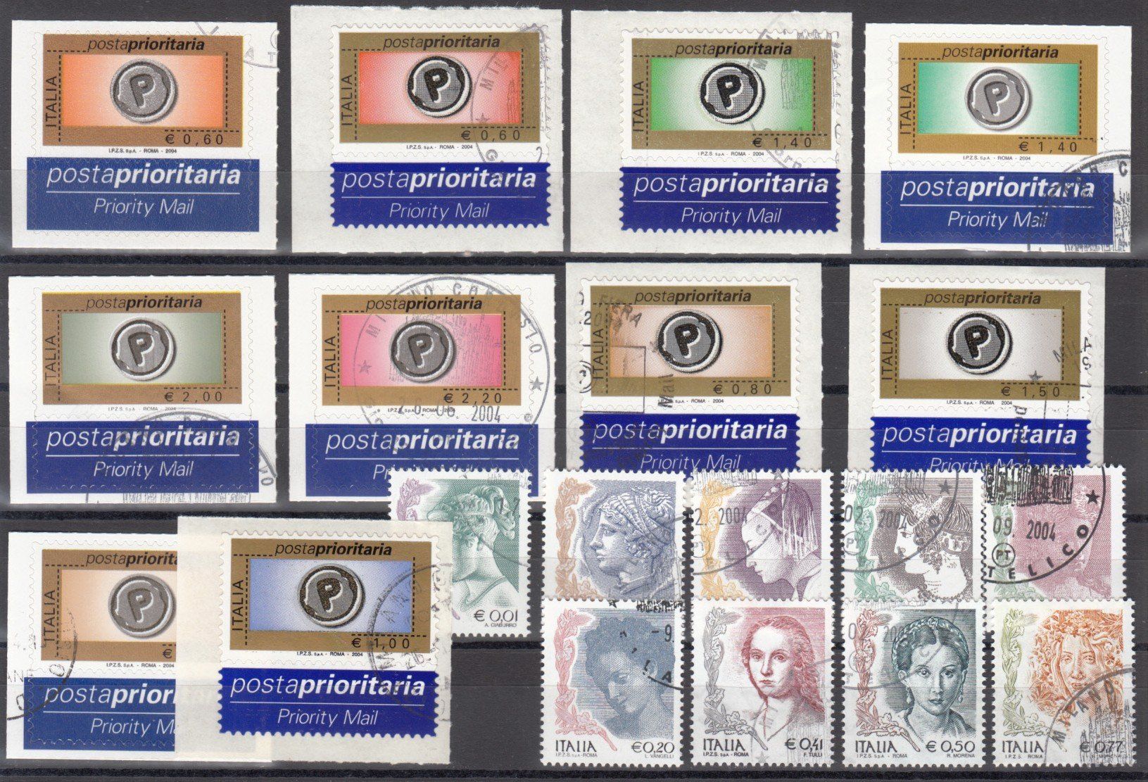 Tutti i francobolli: Italien 2004 mit ET – Usato da Bürglen TG venduto da StampGraf 1