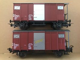 2x Liliput SBB Güterwagen "Für Güter die Bahn"